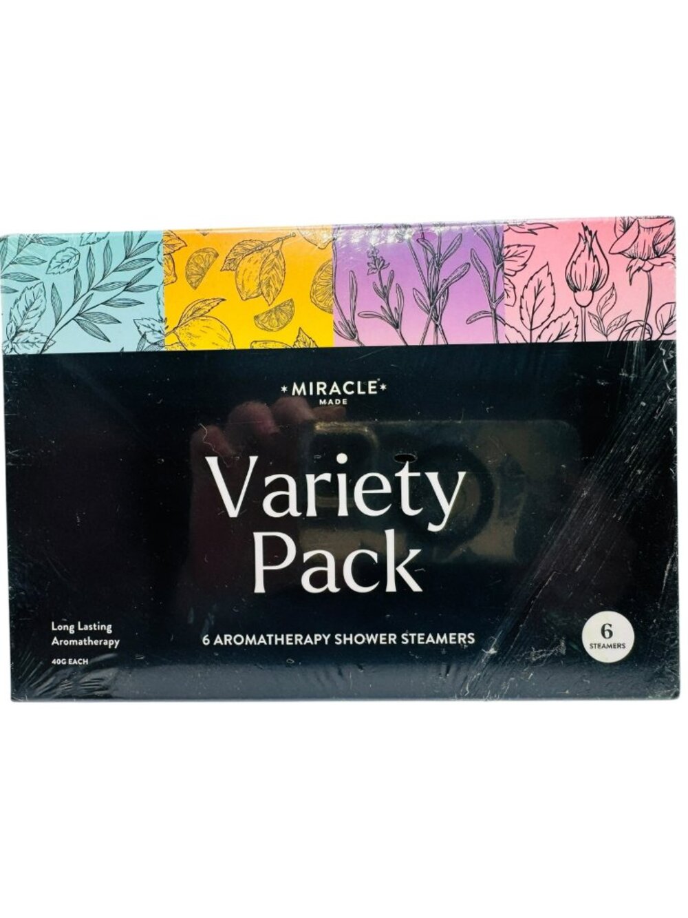 Miracle Made Variety Pack Aromatherapy Shower Steamers 6 Tablets Eucalyptus & La